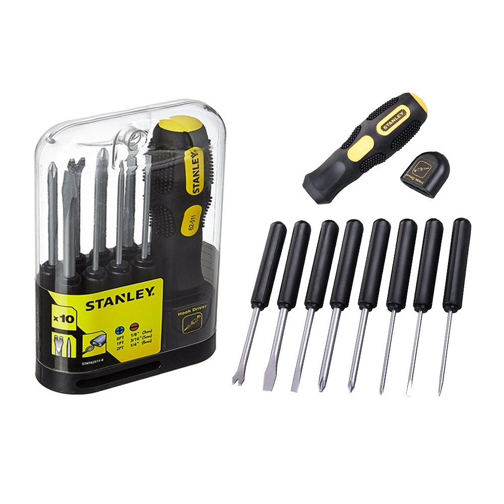 Bộ tua v&iacute;t 9 đầu c&oacute; từ Stanley STHT62511-8