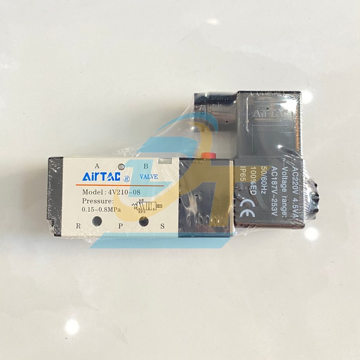 Van điện từ kh&iacute; n&eacute;n AC220V Airtac 4V210-08A