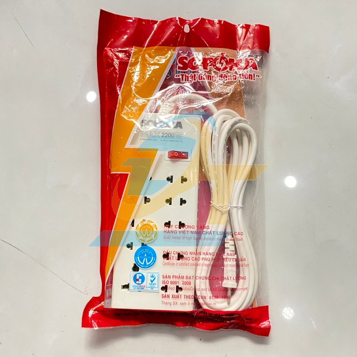 Ổ cắm điện 10 cửa chịu nhiệt d&acirc;y 4m SOPOKA 10X4 (BỎ MẪU)