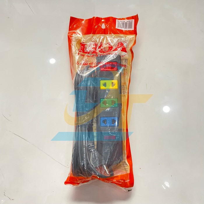 Ổ cắm điện 4 lỗ d&acirc;y 5m c&oacute; 1 c&ocirc;ng tắc LIOA 4TS5-2