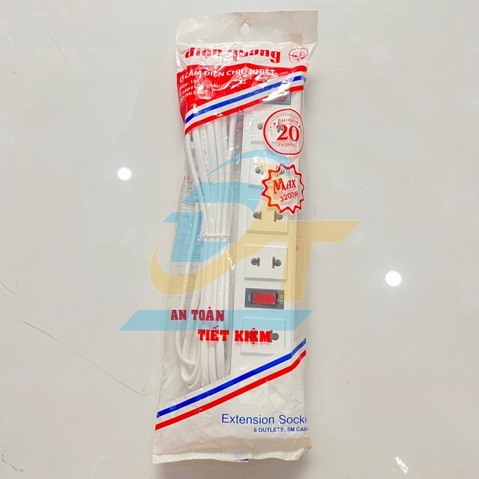 Ổ cắm điện 6 ổ d&acirc;y 5m Điện Quang ĐQ001A-01