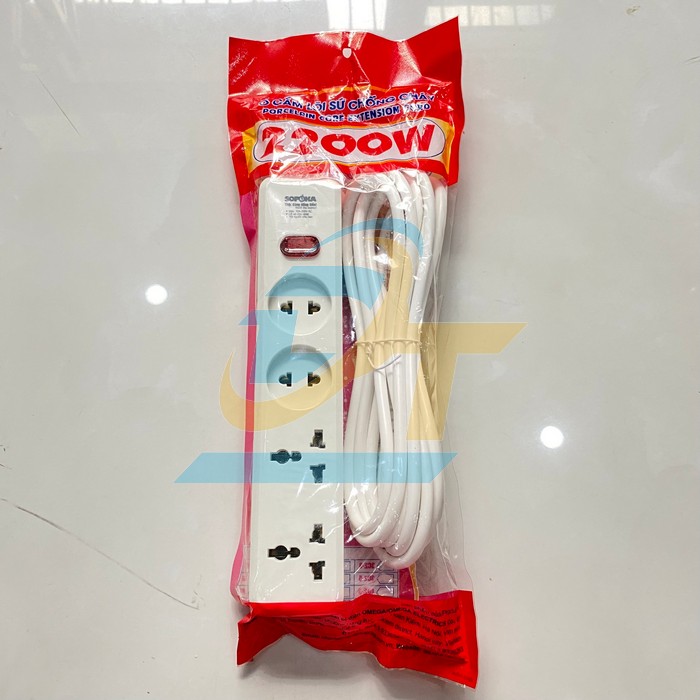 Ổ cắm liền d&acirc;y chịu tải 2200W d&acirc;y 4.5m SOPOKA 4D2-5