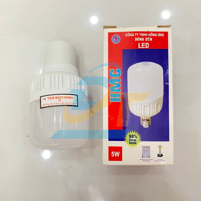 B&oacute;ng đ&egrave;n Led bulb trụ 5W E27 6500K HMC
