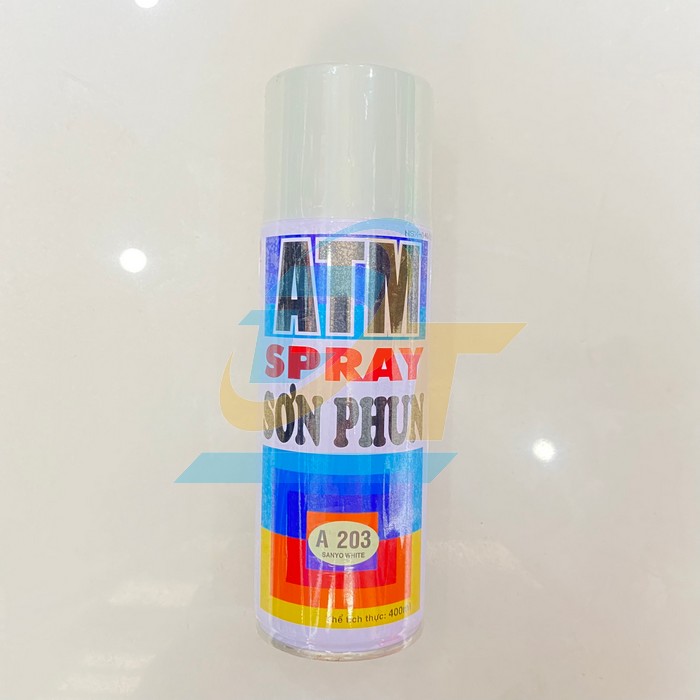 Sơn xịt ATM m&agrave;u trắng x&aacute;m A203