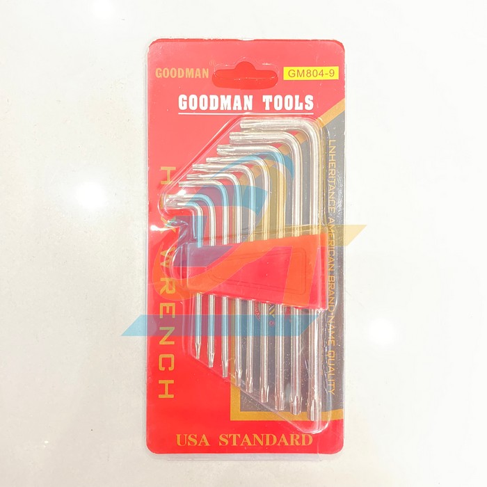Bộ lục gi&aacute;c hoa thị 9 chi tiết Goodman GM804-9