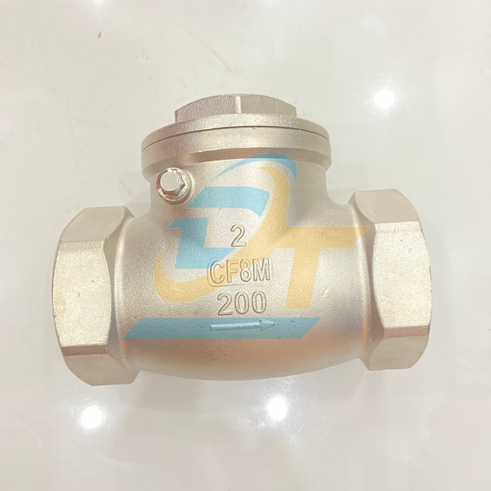 Van 1 chiều l&aacute; lật inox 304 nối ren phi 60