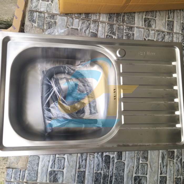 Chậu rửa ch&eacute;n inox 304 1 hộc 1 c&aacute;nh Vanni 7545