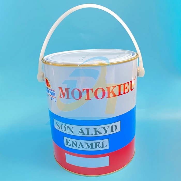 Sơn dầu Alkyd b&oacute;ng m&agrave;u trắng Moto Kiều - Th&ugrave;ng 3kg