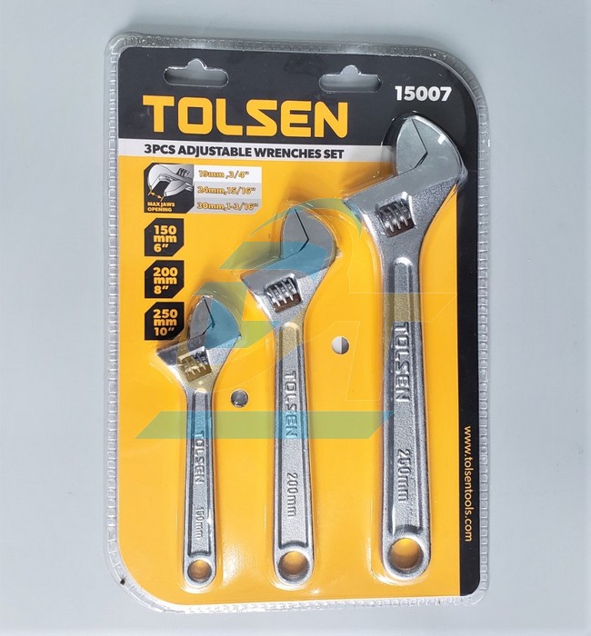 Bộ 3 mỏ lết c&aacute;n trơn Tolsen 15007