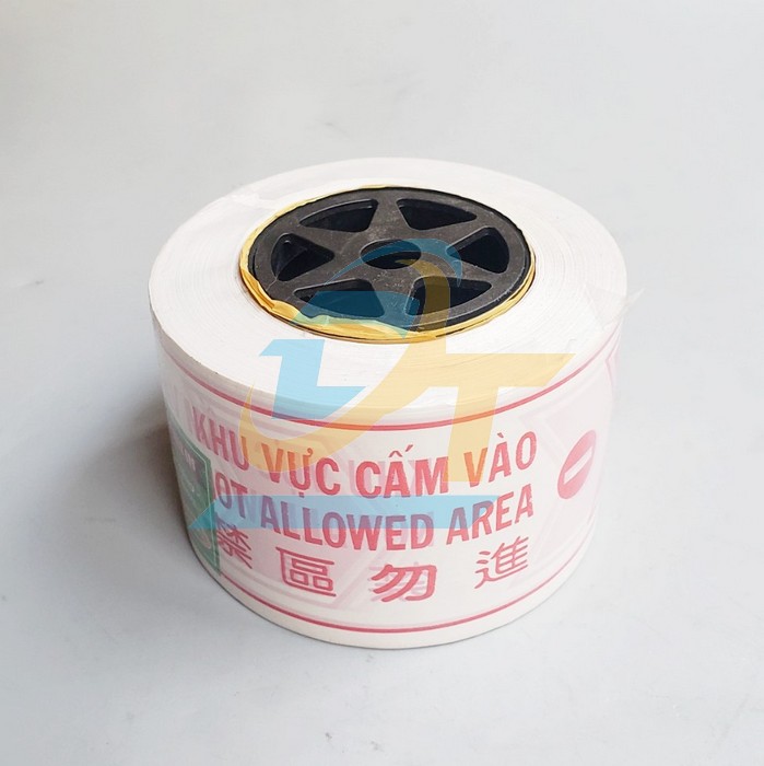 Cuộn băng r&agrave;o cảnh b&aacute;o trắng đỏ - L&otilde;i nhựa