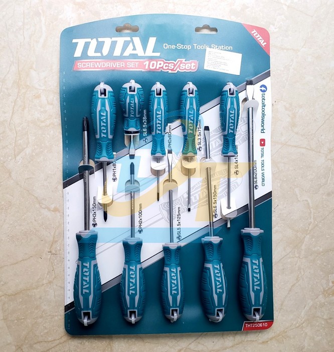 Bộ tua v&iacute;t 10 chi tiết Total THT250610