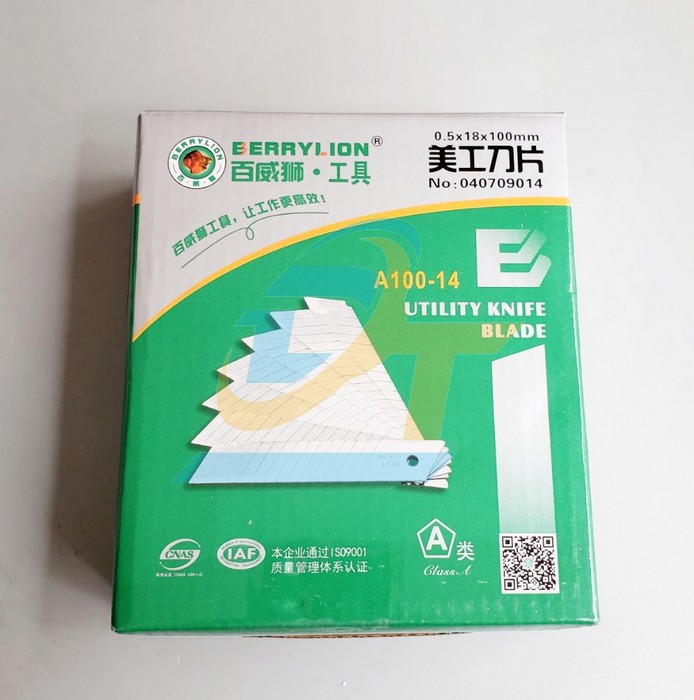 Lưỡi dao rọc giấy 0.5x18x100mm Berrylion A100-14