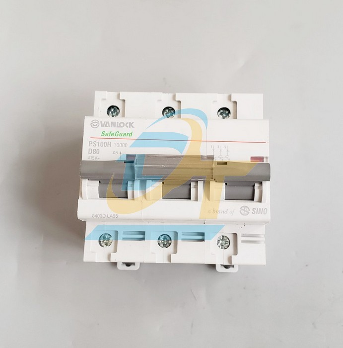 Cầu dao tự động MCB 3P 80A 10kA Sino PS100H-3-D80