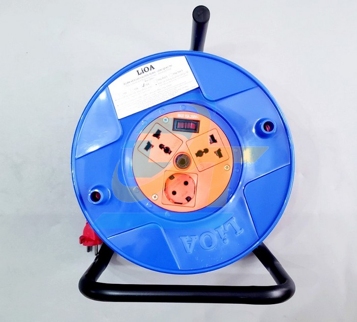 Ổ cắm quay tay kiểu Rulo 50m 15A Lioa QT50-2-15A
