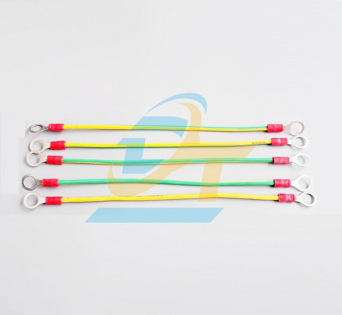 D&acirc;y nhảy tiếp địa 1.5mm2 x L200mm bấm cos 2 đầu RV 1.25-8