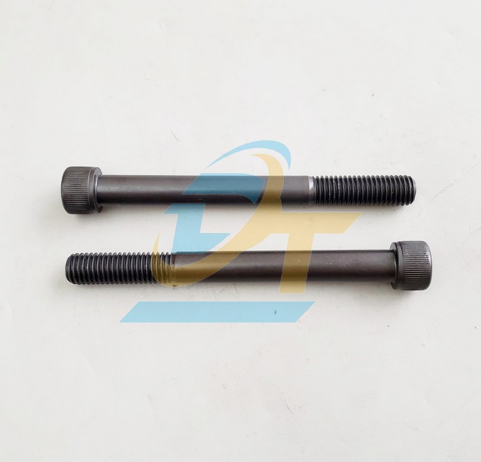 Bulong lục gi&aacute;c ch&igrave;m đầu trụ th&eacute;p đen ren lửng M12x200