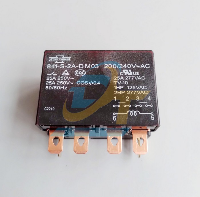 Relay điều h&ograve;a kh&ocirc;ng kh&iacute; 25A 220V Song Chuan 841-S-2A-D