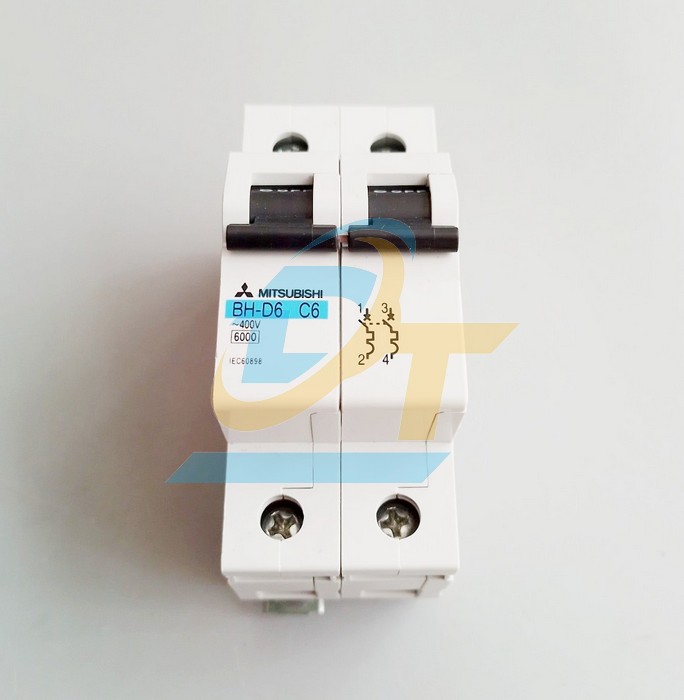 Cầu dao tự động MCB Mitsubishi BH-D6 C6 2P 32A 6kA