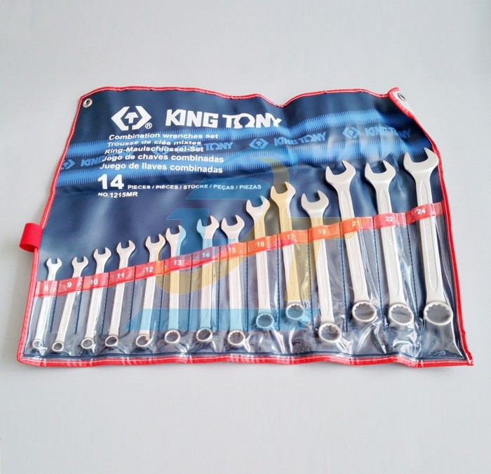 Bộ cờ l&ecirc; v&ograve;ng miệng 14 chi tiết 8-24mm Kingtony 1215MR