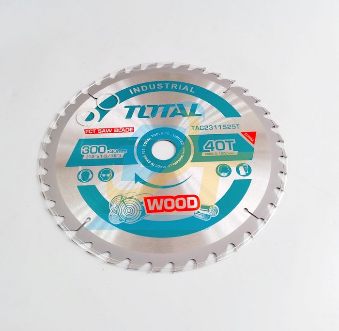 Lưỡi cưa gỗ hợp kim TCT 40 răng 300x30mm Total TAC2311525T