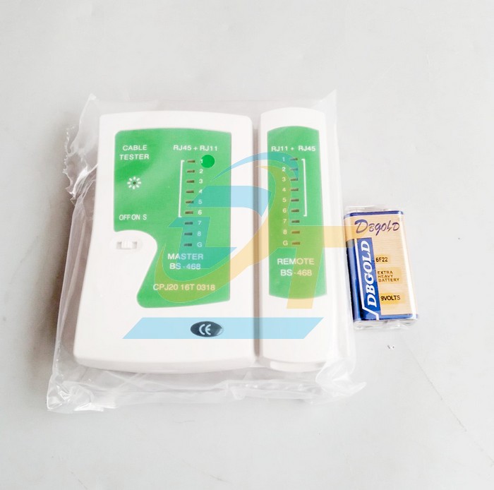 Bộ test c&aacute;p mạng 468 RJ45+RJ11 (k&egrave;m pin)