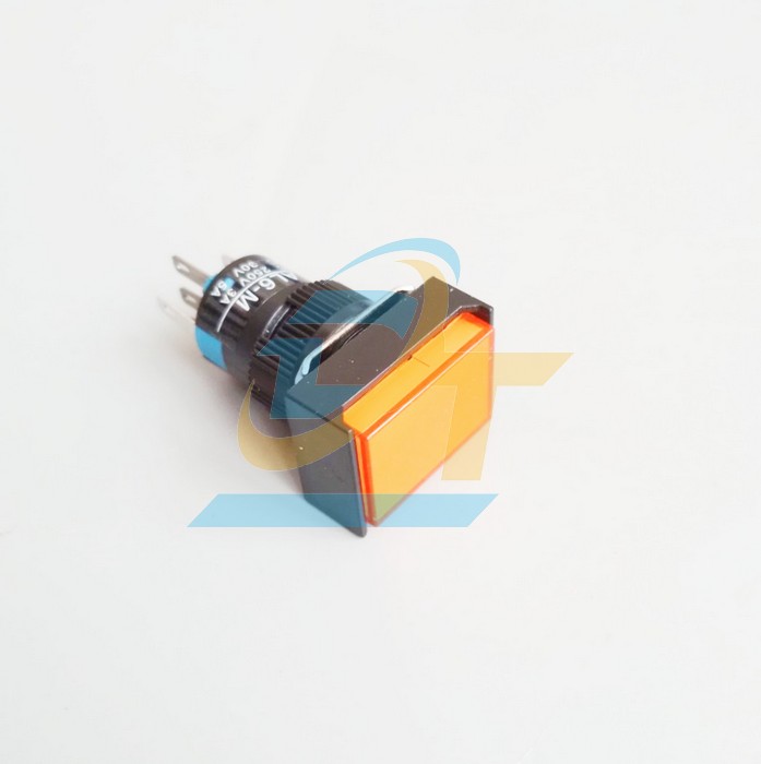 N&uacute;t nhấn nhả 24V  h&igrave;nh chữ nhật 16mm 5 ch&acirc;n AL6-M