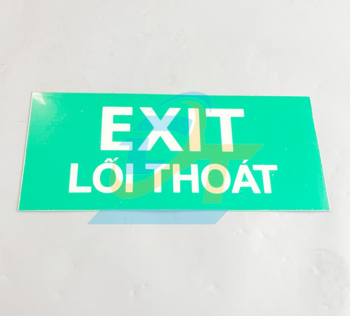 Biển b&aacute;o Decal dạ quang EXIT LỐI THO&Aacute;T