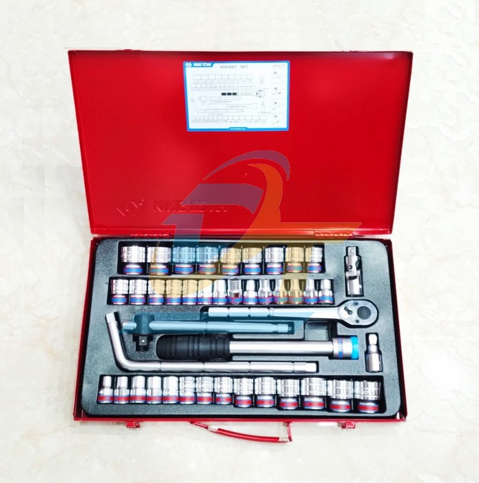 Bộ tu&yacute;p 1/2" 43 chi tiết hệ inch v&agrave; hệ m&eacute;t Kingtony 4544CR