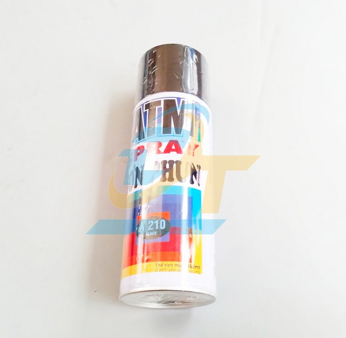 Sơn xịt ATM m&agrave;u đen b&oacute;ng A210