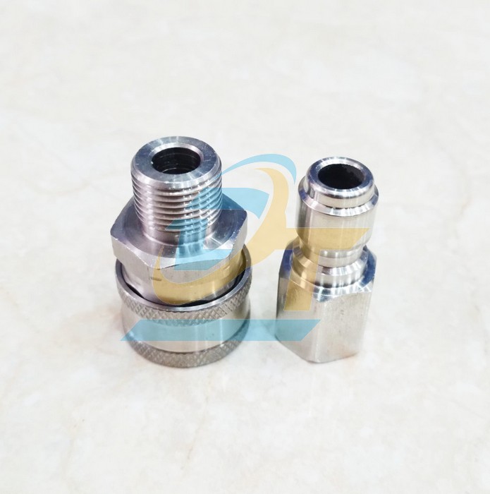 Bộ khớp nối nhanh inox 3/8" - Ren 17mm (Đực RT, C&aacute;i RN)
