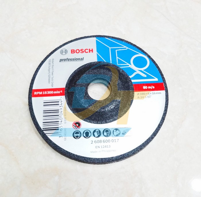 Đ&aacute; m&agrave;i sắt 100x6x16mm Bosch 2608600017