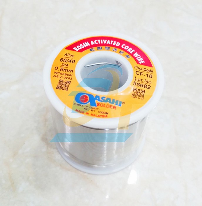 Thiếc h&agrave;n Asahi 60% 0.8mm 500g