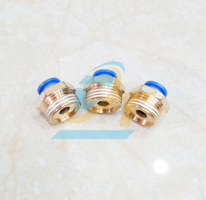 Đầu nối hơi thẳng ren ngo&agrave;i 21 ống 8 China PC8-04