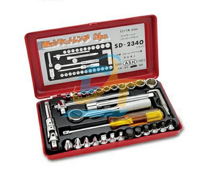Bộ tu&yacute;p 12 cạnh 1/4 inch 34 chi tiết Asahi SD2340
