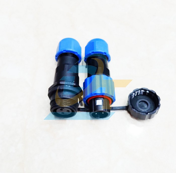 Đầu nối d&acirc;y chống nước 3 ch&acirc;n thẳng (Đực + C&aacute;i) SP13-3P