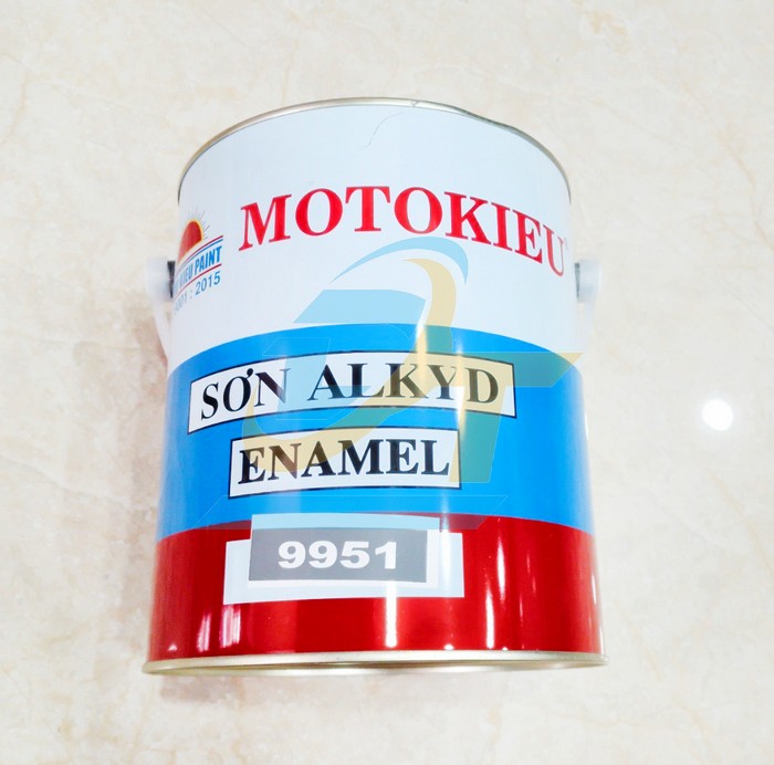 Sơn dầu Alkyd b&oacute;ng m&agrave;u x&aacute;m 9951 Motokieu - Th&ugrave;ng 3kg