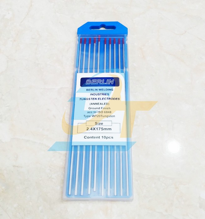 Điện cực h&agrave;n Tig (Sắt-inox) Tungsten Berlin 2.4x175mm (Vỉ 10 c&acirc;y)