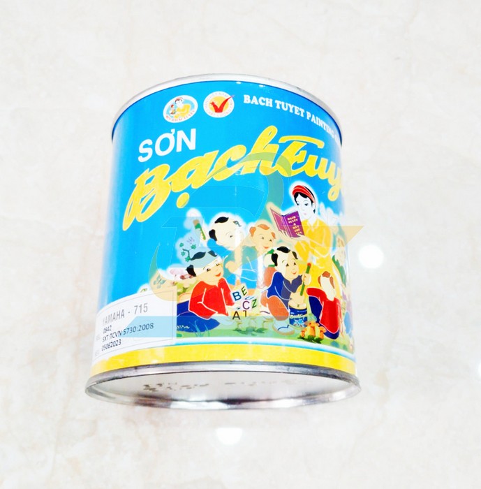 Sơn Alkyd (b&oacute;ng) Bạch Tuyết 0.8kg - M&agrave;u xanh Yamaha 715