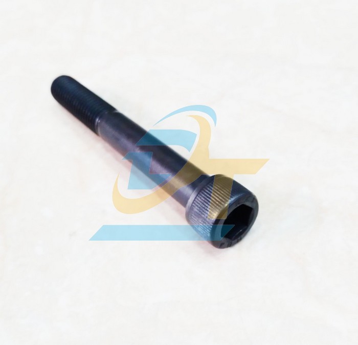 Bulong lục gi&aacute;c ch&igrave;m đầu trụ th&eacute;p đen ren lửng M12x160