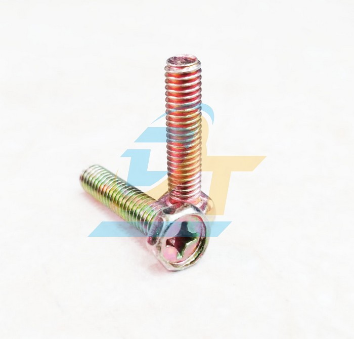 Bulong bake đầu lục gi&aacute;c mạ kẽm 7 m&agrave;u M6x25