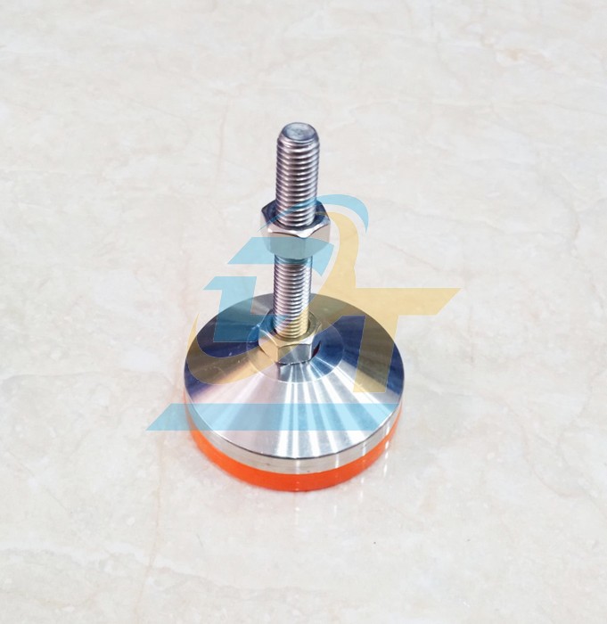 Ch&acirc;n tăng chỉnh chịu lực inox 304 M16x100 đế cao su phi 80