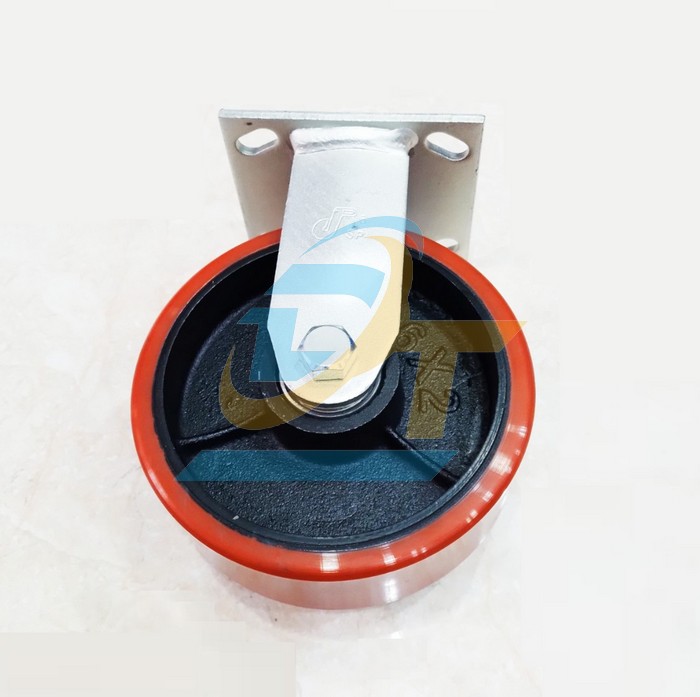 B&aacute;nh xe chịu tải 500kg cố định PU l&otilde;i gang D150x51 S4-6208-959