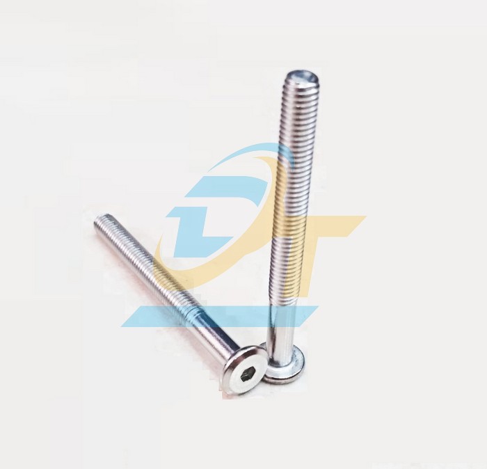 Bulong lục gi&aacute;c ch&igrave;m đầu dẹt inox 304 ren lửng M8x80