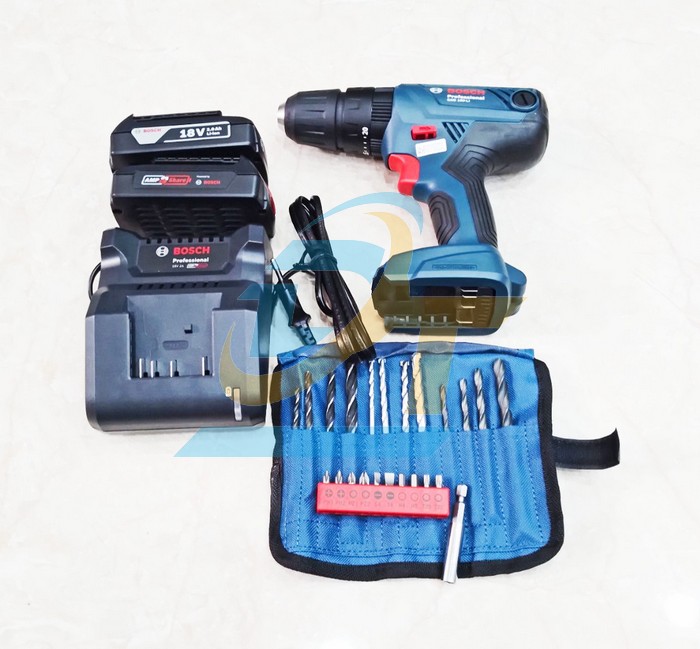 M&aacute;y khoan động lực d&ugrave;ng pin 18V Bosch GSB 180-LI (K&egrave;m 2 Pin 2.0Ah + 1 Sạc)