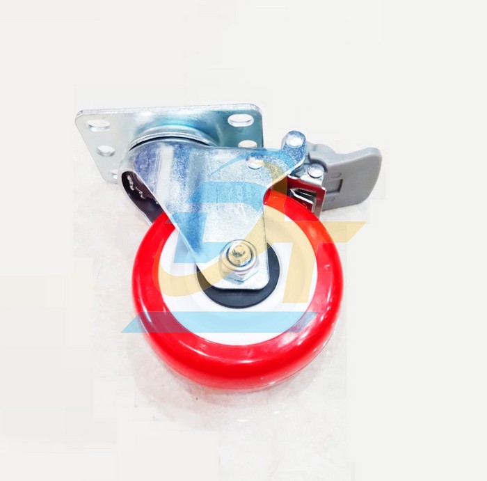 B&aacute;nh xe PU th&eacute;p c&oacute; kh&oacute;a phi 100 c&agrave;ng xoay Ethos 273URY100P01