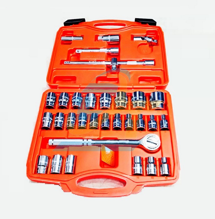Bộ tu&yacute;p 1/2" 32 chi tiết 8-32mm xi b&oacute;ng Asaki AK-9770