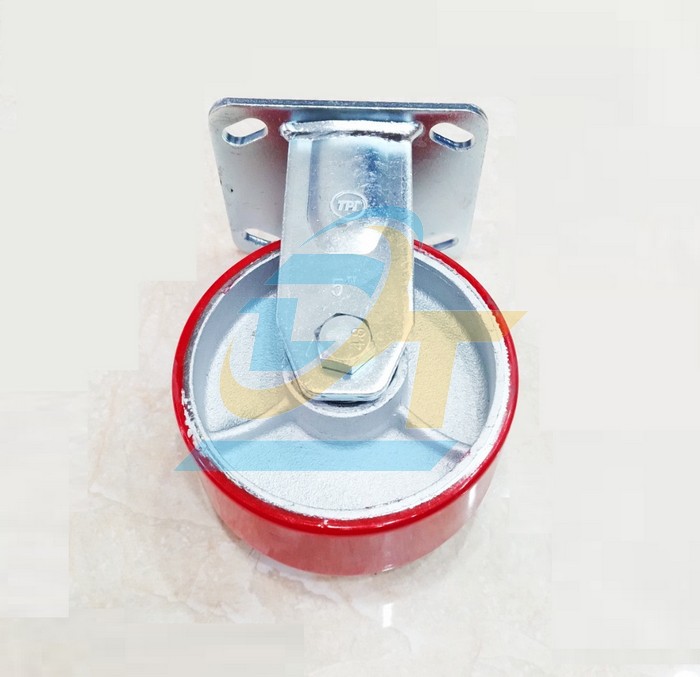 B&aacute;nh xe PU gang phi 200 cố định