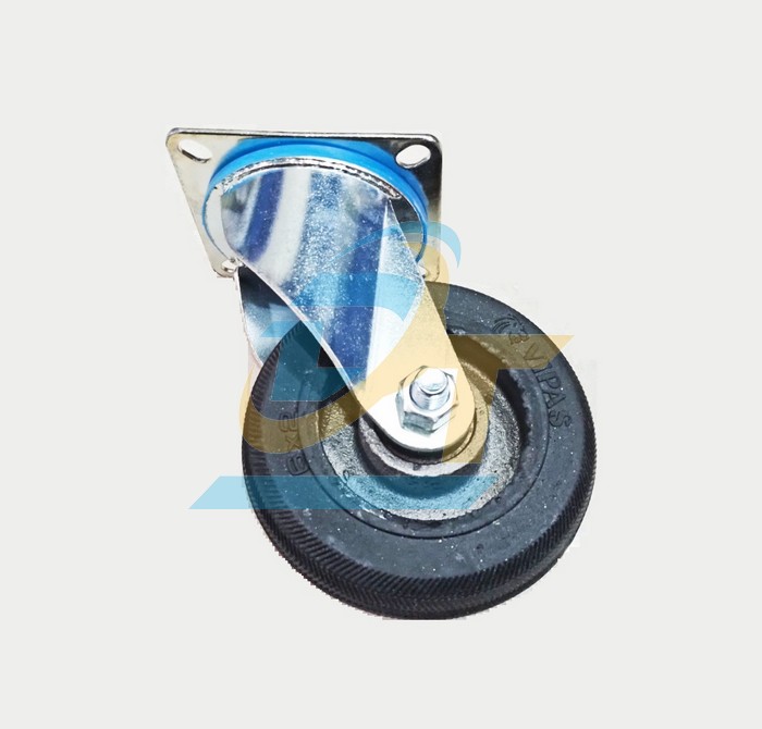 B&aacute;nh xe đẩy cao su 150x50 c&agrave;ng xoay
