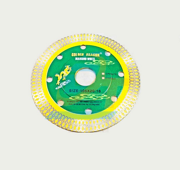 Lưỡi cắt gạch chống rung Rồng V&agrave;ng 105x20/16