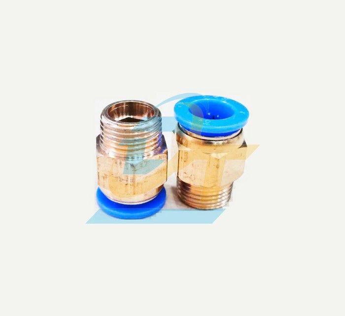 Đầu nối hơi thẳng ren ngo&agrave;i 17 ống 12 China PC12-03